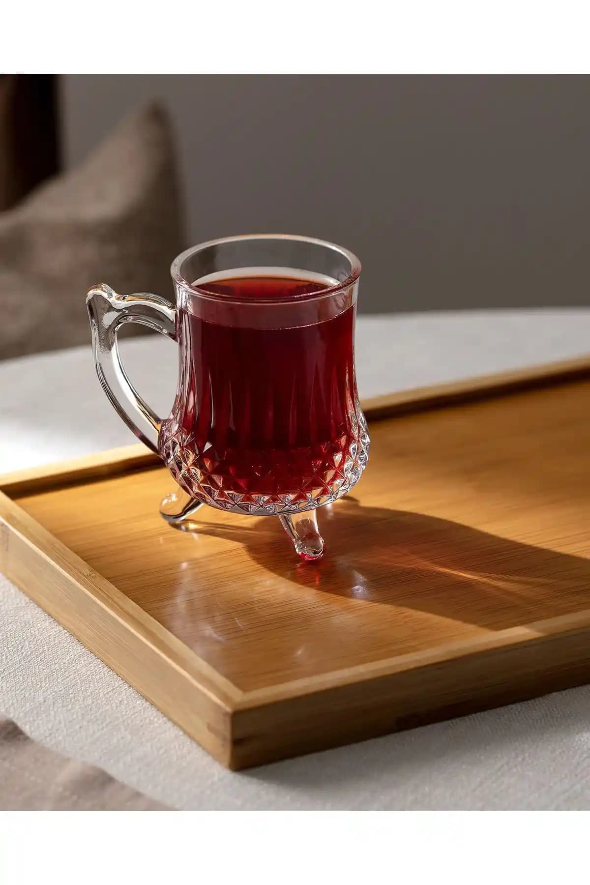 Madame Coco STD Allonnes 4'lü Cam Çay Fincanı Seti Modern ve Şık Tasarım