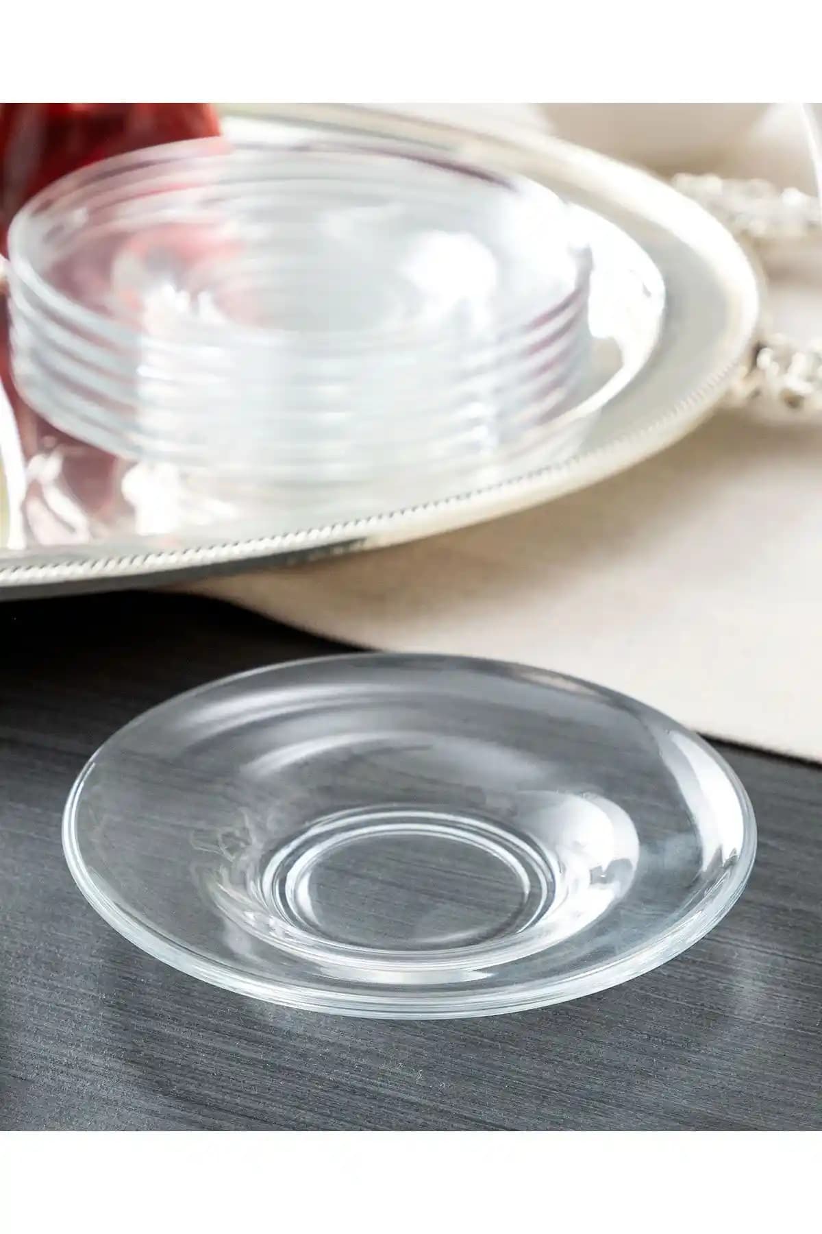 Madame Coco Yuvarlak Marmion 6'lı Çay Tabağı Seti Modern ve Şık Tasarım