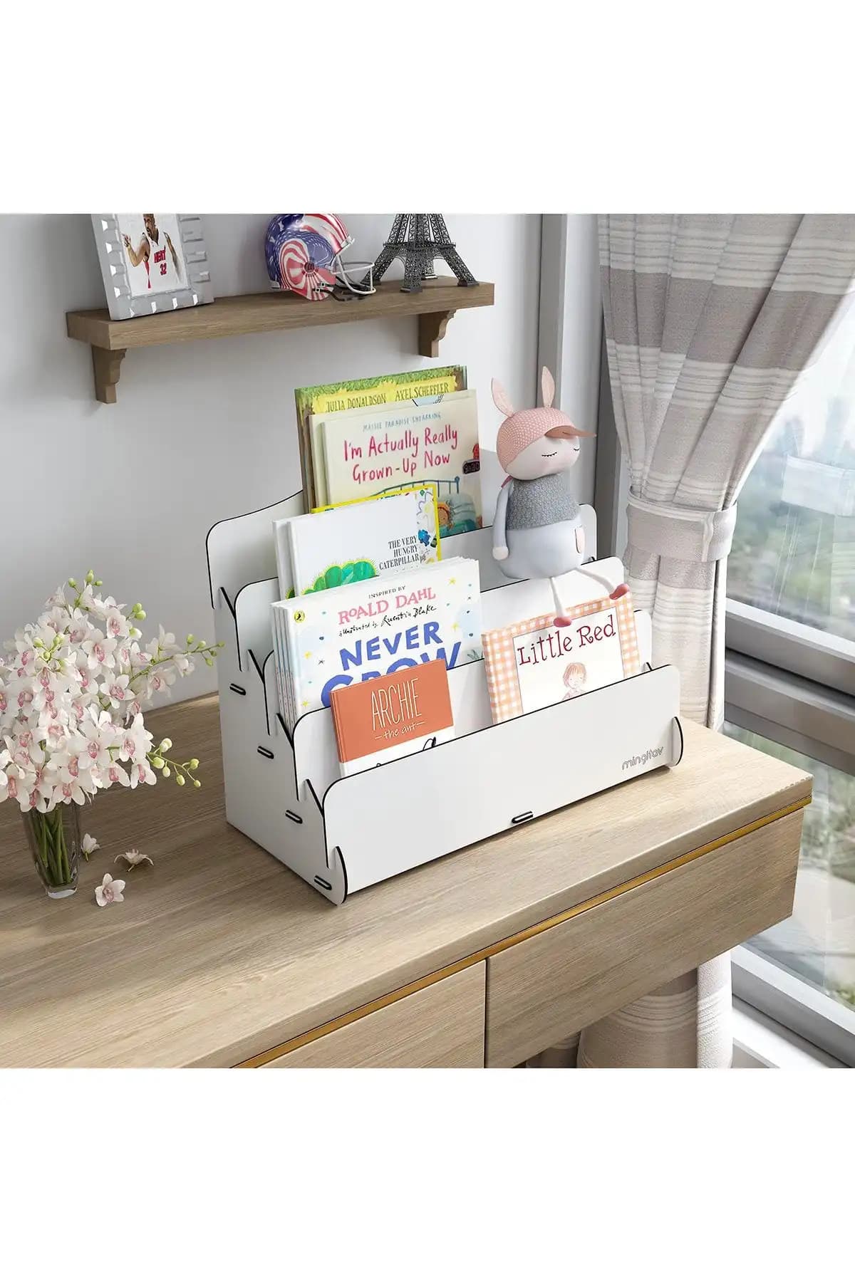 Mingitav Mini Lucky Montessori Çocuk Kitaplığı: Şık ve İşlevsel Çocuk Odası Parçası