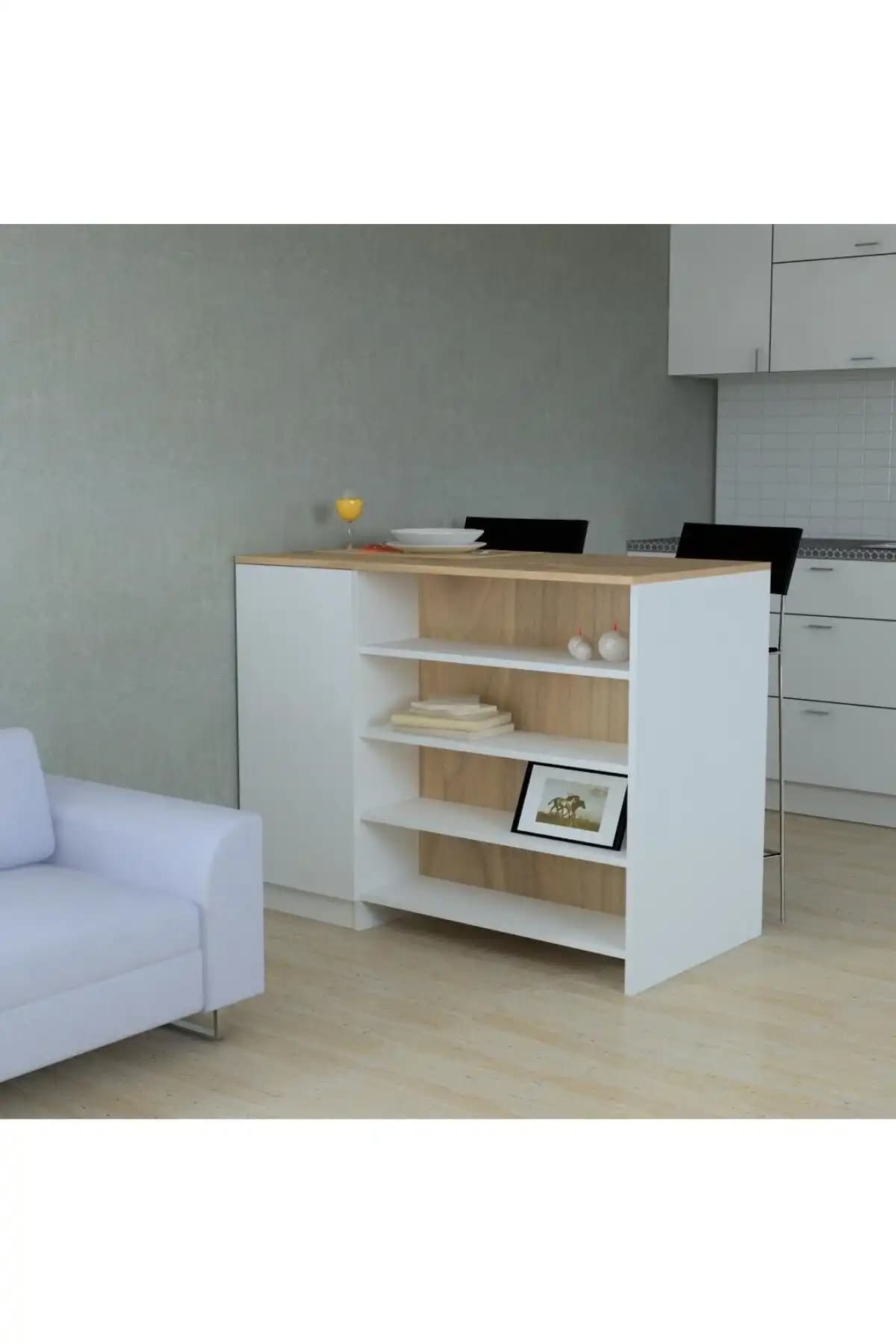 MOBİLİQUE Ada Çok Amaçlı Mutfak Dolabı Türkiye Menşei Modern ve Dayanıklı Tasarım