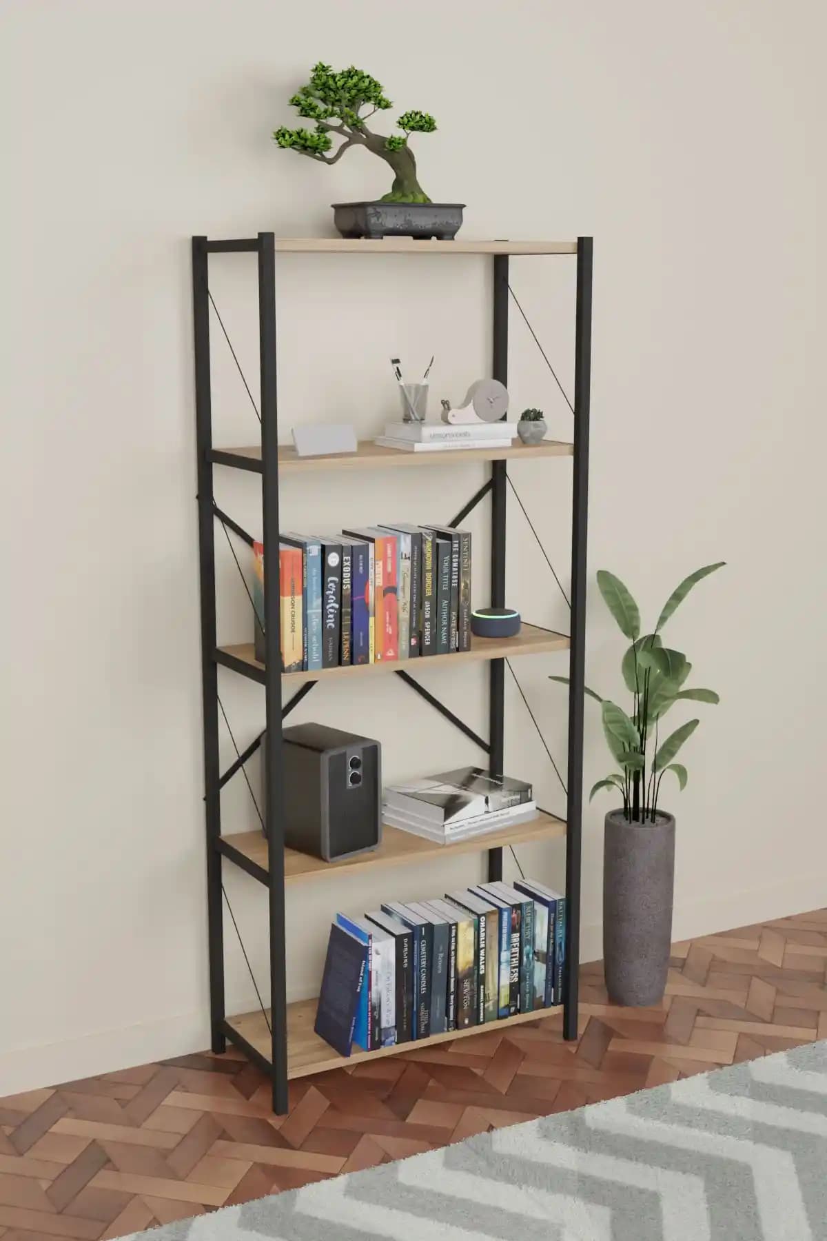 Modern ve Şık Metal Kitaplık: Ekonomik Depolama Çözümü ve Dayanıklı Tasarım