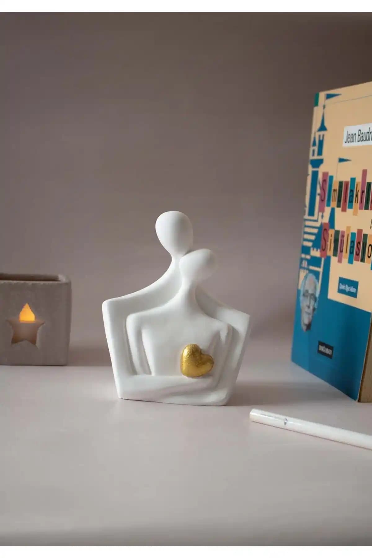 NocheLuz Soyut ve Dekoratif Sevgili Heykeli Modern Dekorasyon İçin Uygun