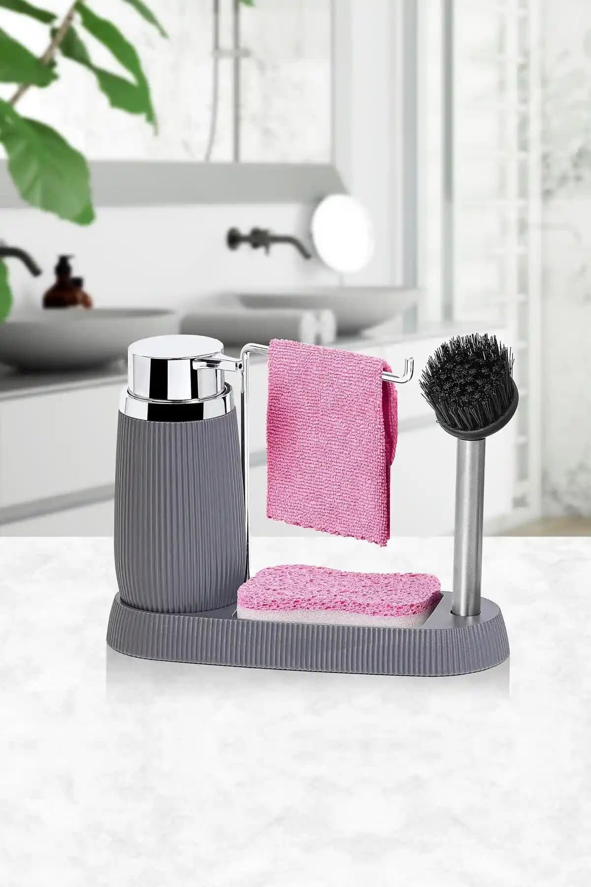 Okyanus Home Antrasit Premium Lavabo Seti Modern Mutfaklar İçin Şık ve Dayanıklı Tasarım