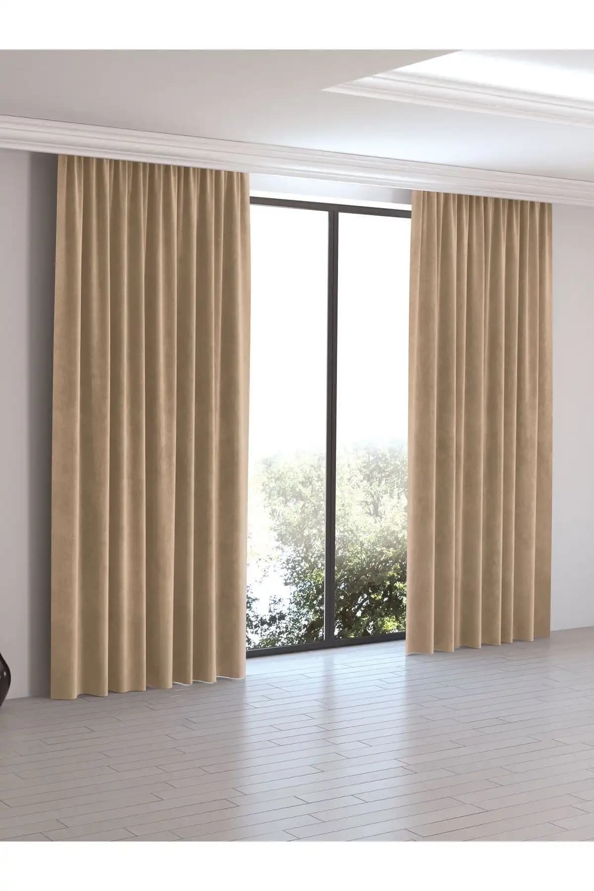 Perle Home Daily Series Sahra Beji Ada Fon Perde: Modern ve Şık Dekorasyon İçin Uygun