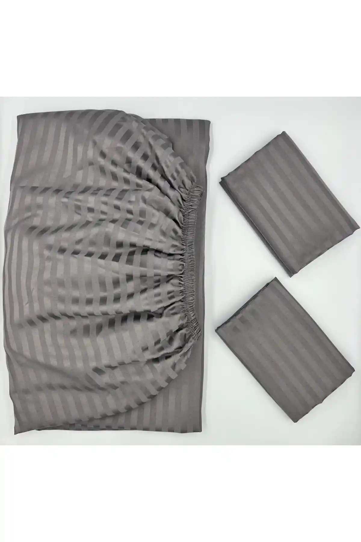 Pınarhome Mikro Saten Lastikli Çarşaf ve Yastık Kılıfı Seti Modern Tasarım ve Dayanıklılık