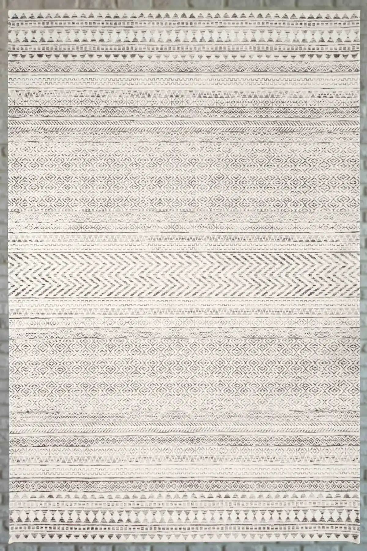 Serente Home İskandinav Desenli Yıkanabilir Kaymaz Taban Şönil Mutfak Halısı 200x250 cm