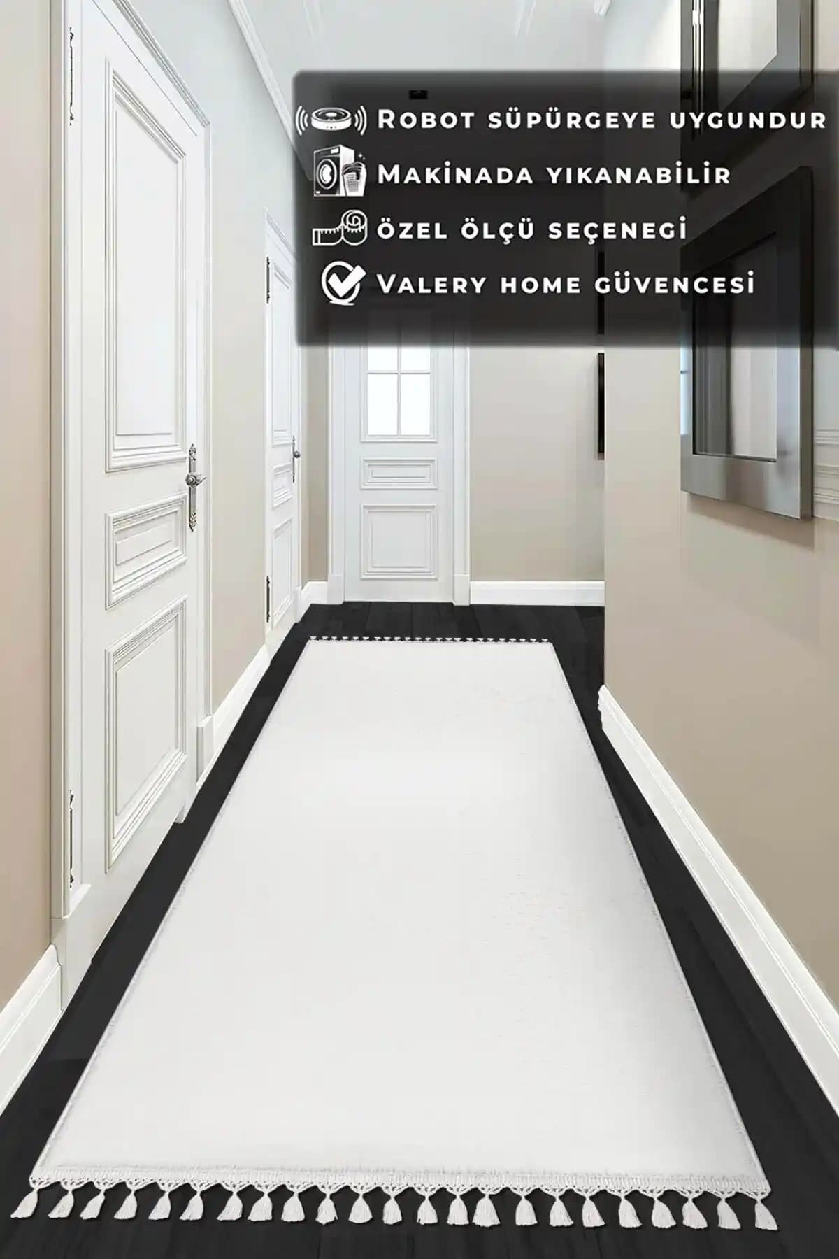 Valery Home Vl Comfort Ponpon Saçaklı Peluş Düz Yolluk: Şık ve Konforlu Halı Çözümü