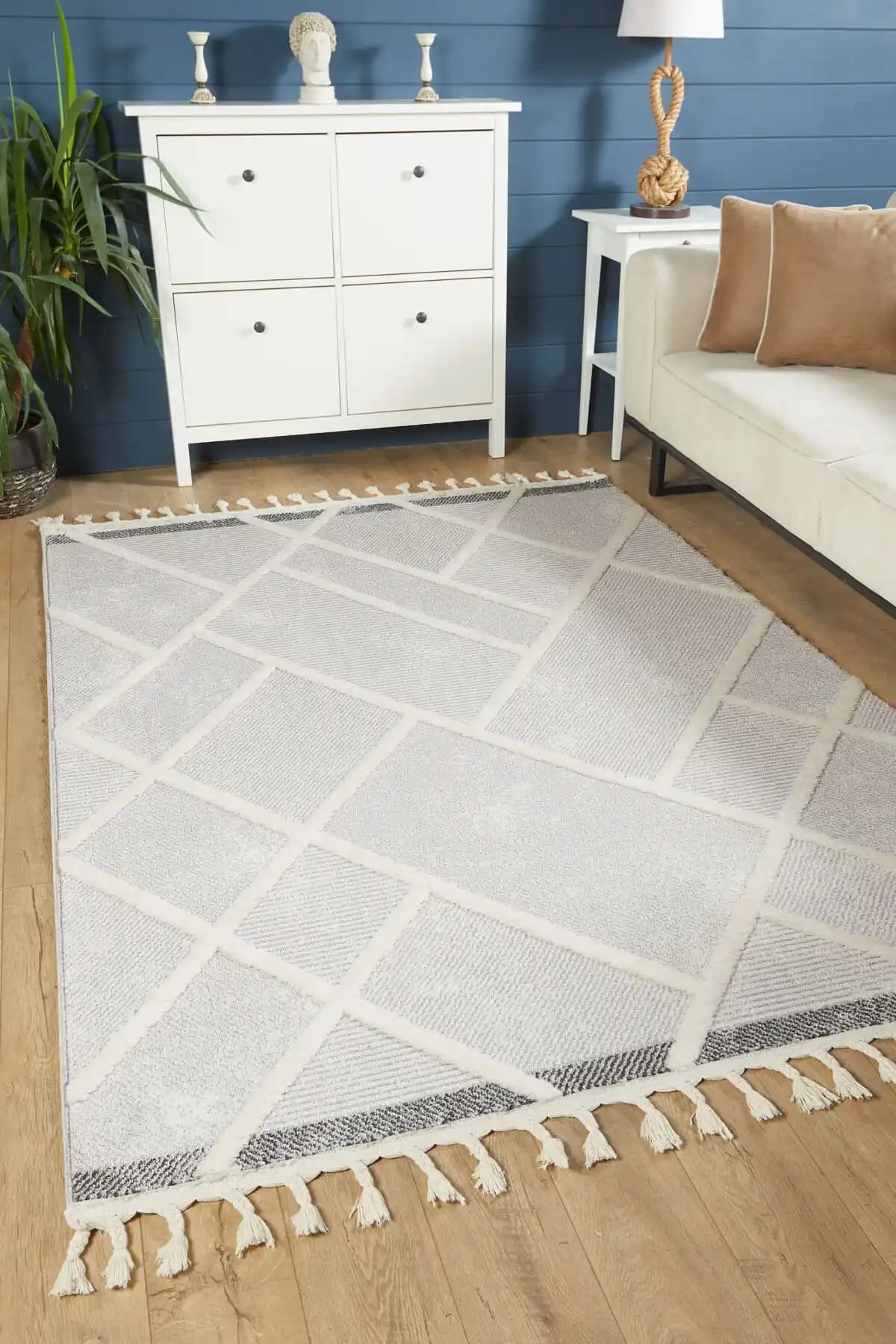 Venucci Quincey Bukleli Yuvarlak Halı ile Modern ve Konforlu Ev Dekorasyonu