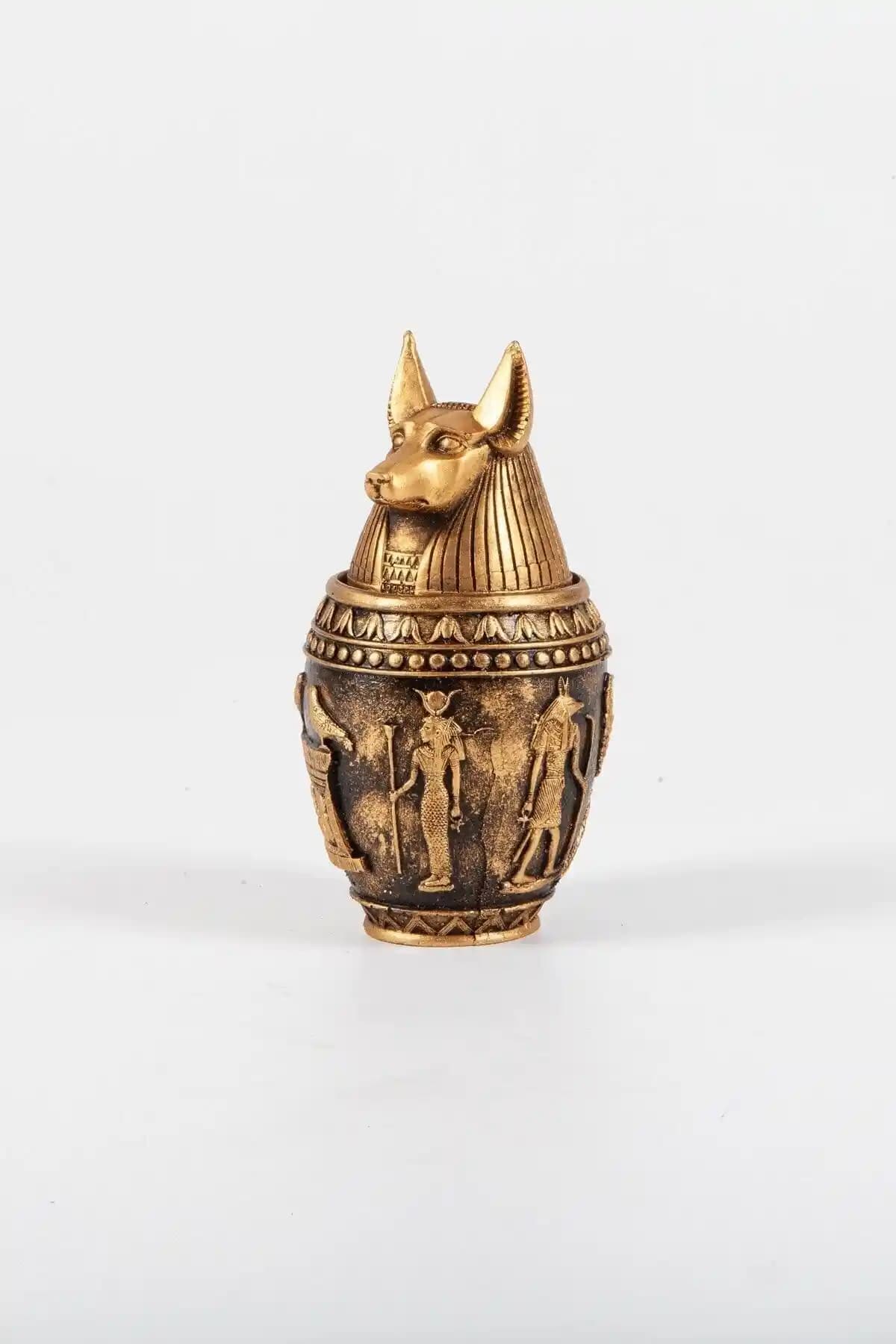 Antik Mısır Tanrısı Anubis Biblo Kapaklı Kutu ev ve ofis dekorasyonu için ideal