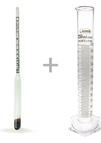 Aek-Tech Alla Dual 0-100 Alkolmetre ve Cam Mezür Seti ile Hassas Ölçüm ve Güvenlik