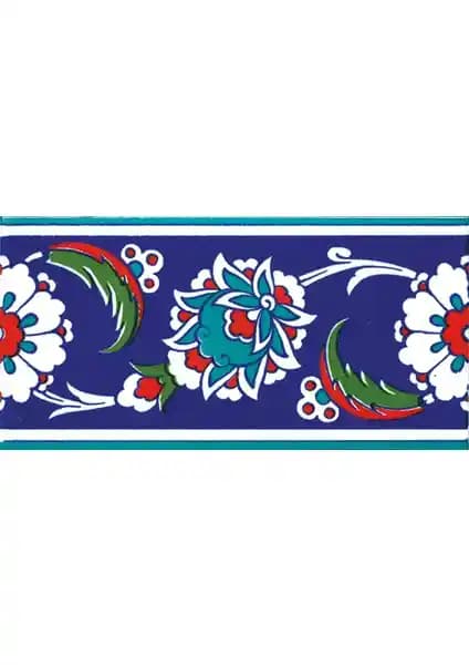 Armada Çini 10x20 cm İznik Çiçek Desenli Seramik Bordür Ürünü Detaylı Tanıtımı