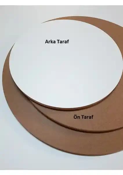Dfn Wood Yuvarlak MDF Panel 45 cm çapında dayanıklı ve çok yönlü dekoratif çözüm
