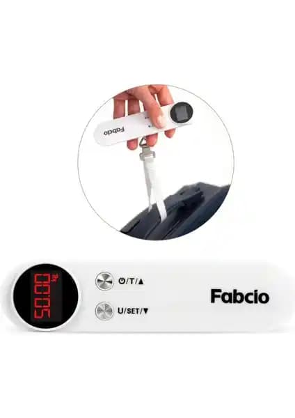 Fabcio Fitbag 50KG Kapasiteli Dijital Seyahat ve El Tartısı Günlük Kullanım İçin