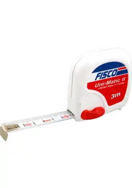 Fisco Çelik Metre 3 Metre Uzunluğunda Dayanıklı ve Hassas Ölçüm Aracı