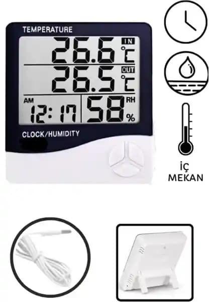 Hubstein HTC-2 Masaüstü Dijital Termometre ve Nem Ölçer Cihazı Özellikleri ve Kullanım Kılavuzu