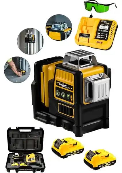 Lieber German 360° 12 Köşe Lazer Hizalama Cihazı Yüksek Hassasiyet ve Çok Yönlü Kullanım