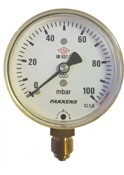Pakkens 63mm 100 Mbar Manometre ile Hassas ve Güvenilir Basınç Ölçümü