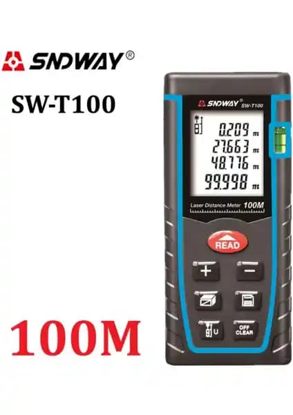 SNDWAY Lazermetre 100 Metre Mesafe Ölçüm Cihazı Profesyonel ve Amatör Kullanım İçin