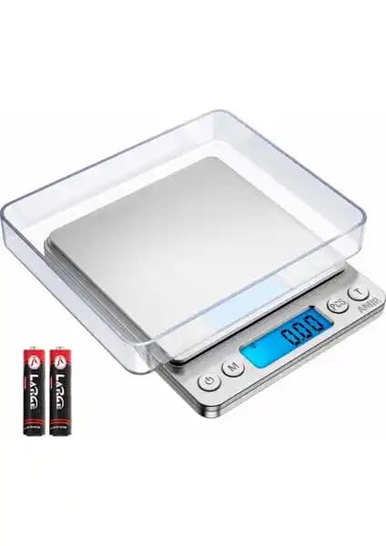 Techmaster Tme Dijital Hassas Terazi 500GR/0,1GR Mutfakta ve Hassas Ölçüm Gerektiren Alanlar İçin