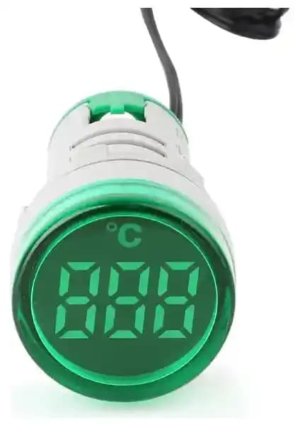 Tianyi 22 mm Dijital Termometre Yeşil Renkli Endüstriyel Sıcaklık Ölçüm Cihazı