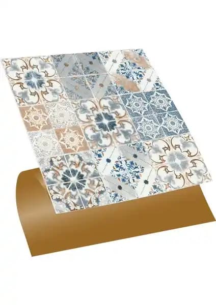 Tink Kendinden Yapışkanlı Mavi Fas Desenli PVC Karo ile Modern ve Dayanıklı İç Mekan Dekorasyonu