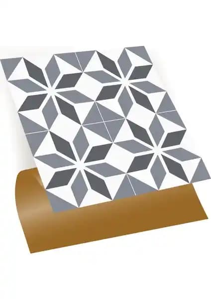 Tink Kendinden Yapışkanlı PVC Karo Geometrik Desenlerle Modern Mutfak Dekorasyonu