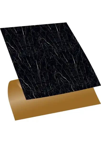 Tink Kendinden Yapışkanlı Siyah Mermer Desenli PVC Karo ile Modern İç Dekorasyon Çözümü