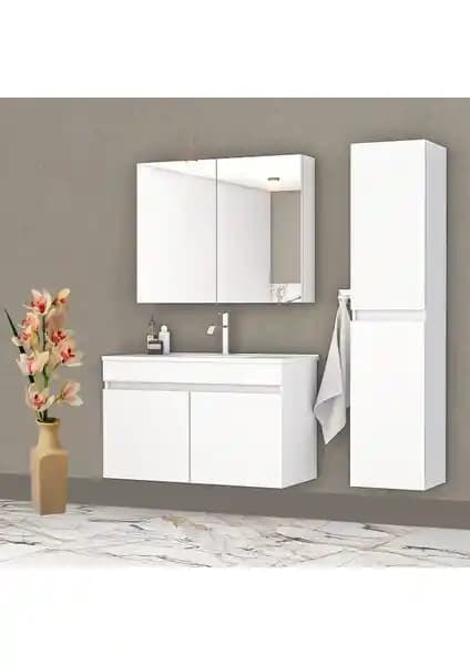 Alfa Banyo Viola Beyaz ve Teta Home Tokyo 80 cm MDF Banyo Dolabı Karşılaştırması
