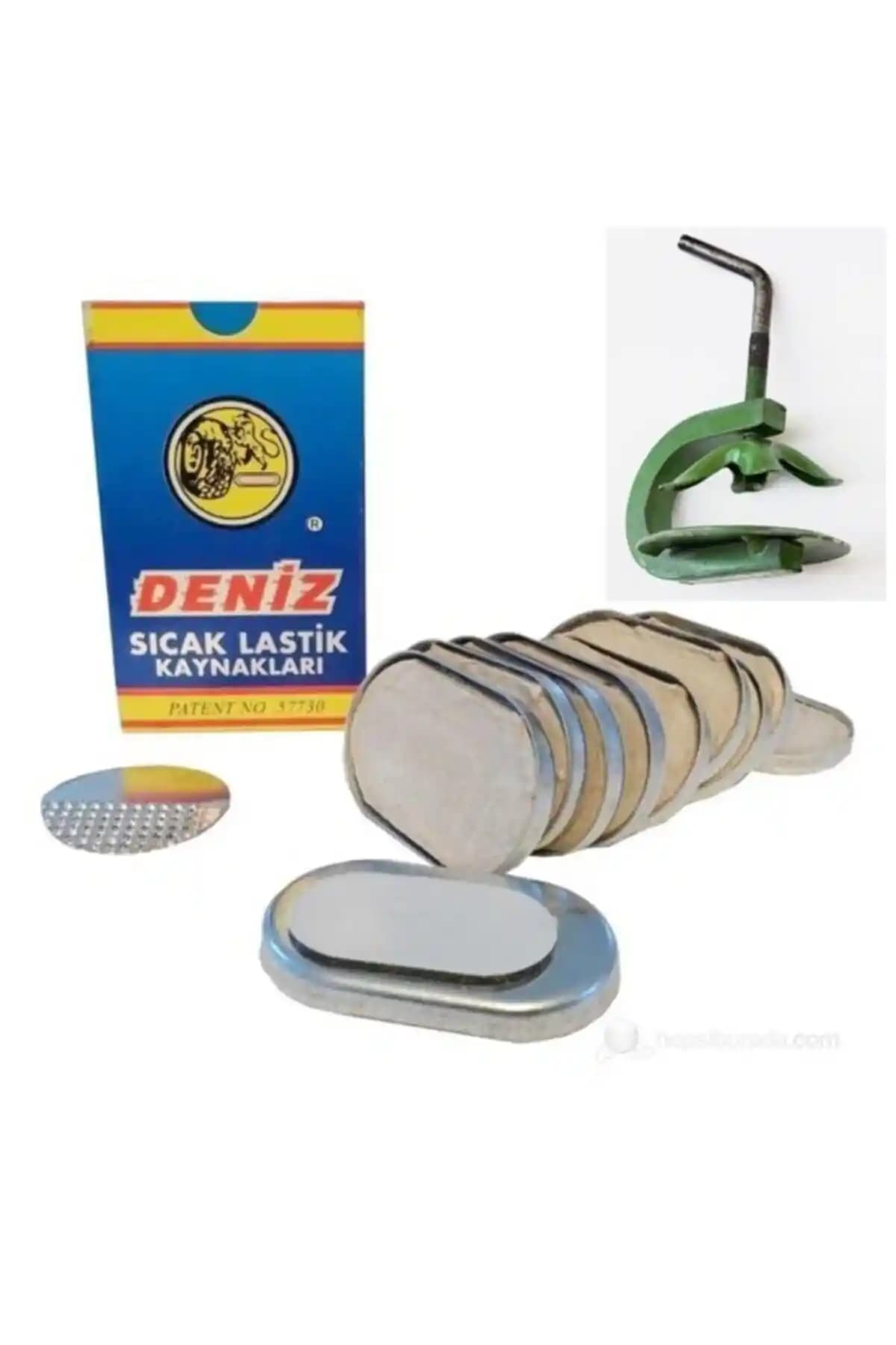 BİODATA Deniz Kauçuk Sıcak Lastik Yaması 10'lu Set ve Sıcak Kaynak Makinası Mengenesi