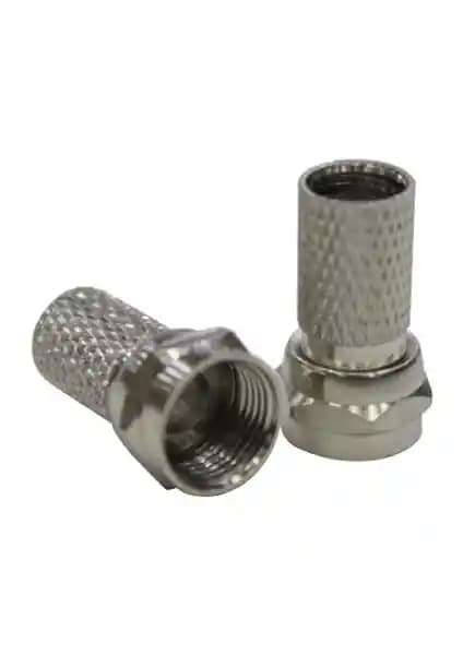 Cablemaster RG6 U6 F Konnektör Pro Seri 10 Adet - Dayanıklı ve Kolay Montajlı Bağlantı Aparatı