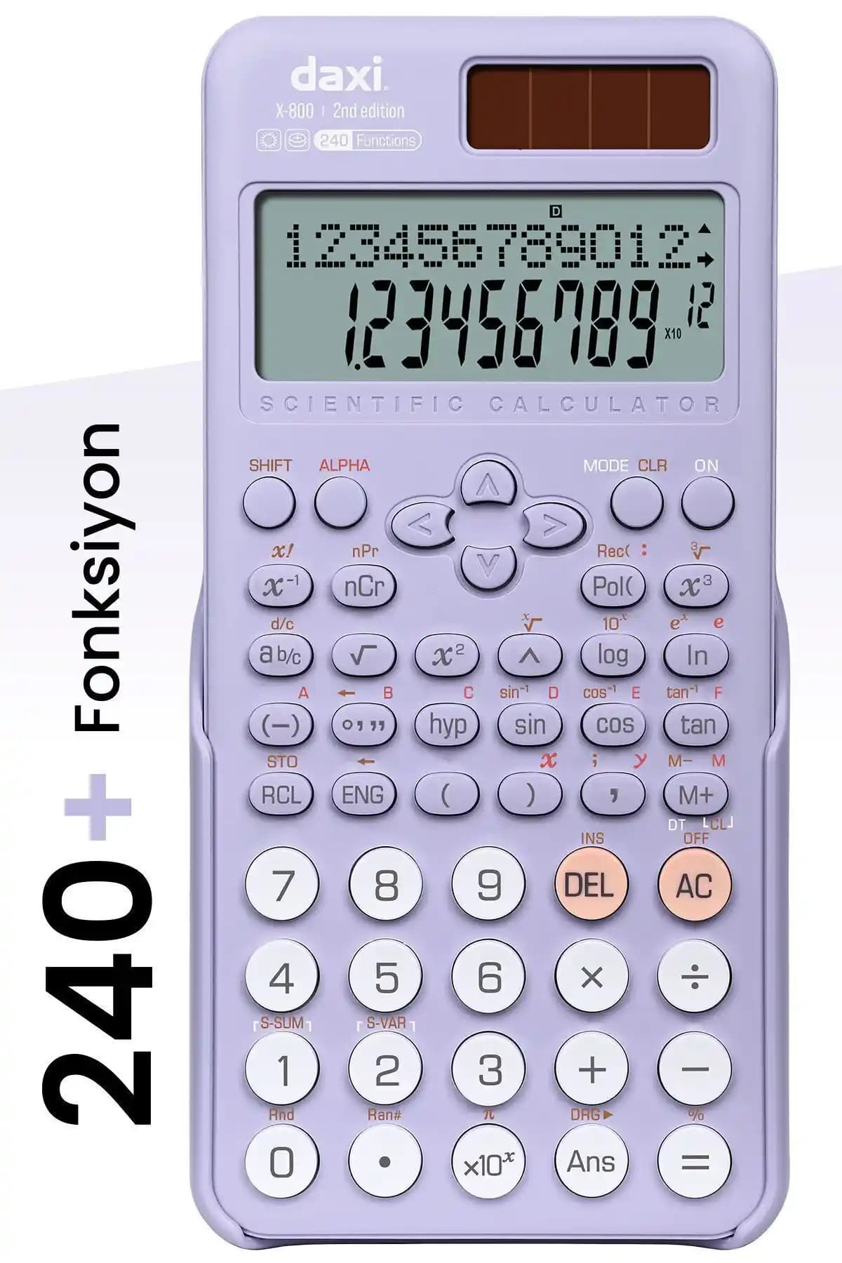 Daxi X-800: 240 Fonksiyonlu Lila Renkli Yeni Nesil Bilimsel Hesap Makinesi İncelemesi