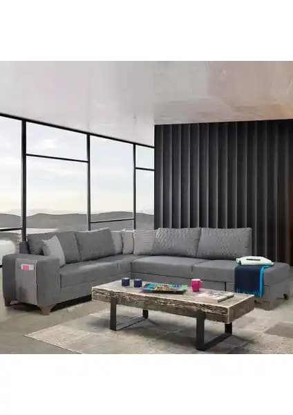 Eymense Loft Köşe Koltuk Takımı Gri: Modern Tasarım ve Fonksiyonel Konforun Buluşması