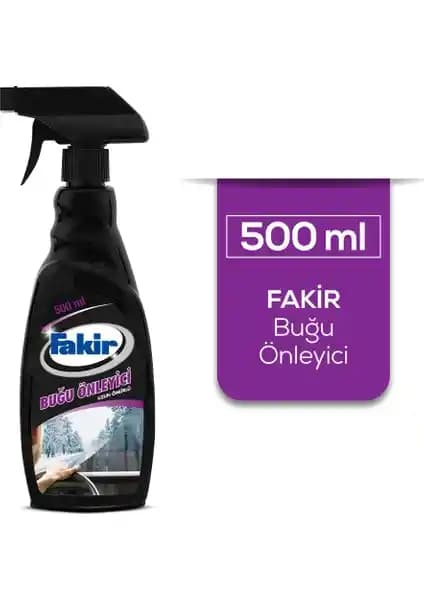 Fakir Buğu Önleyici 500 ml: Camlarda Uzun Süreli Netlik ve Konfor Sağlar