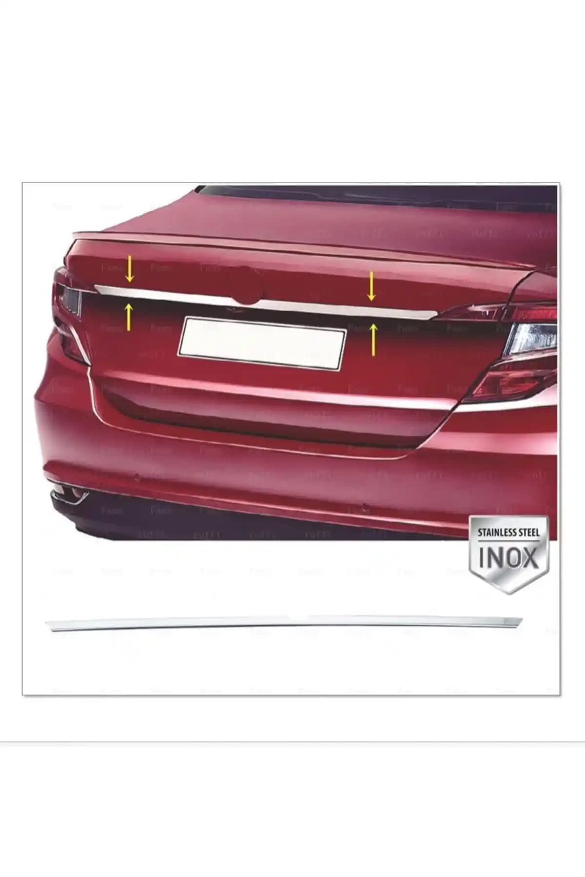 Fiat Egea 2015 ve sonrası sedanlar için dayanıklı ve şık krom bagaj çıtası