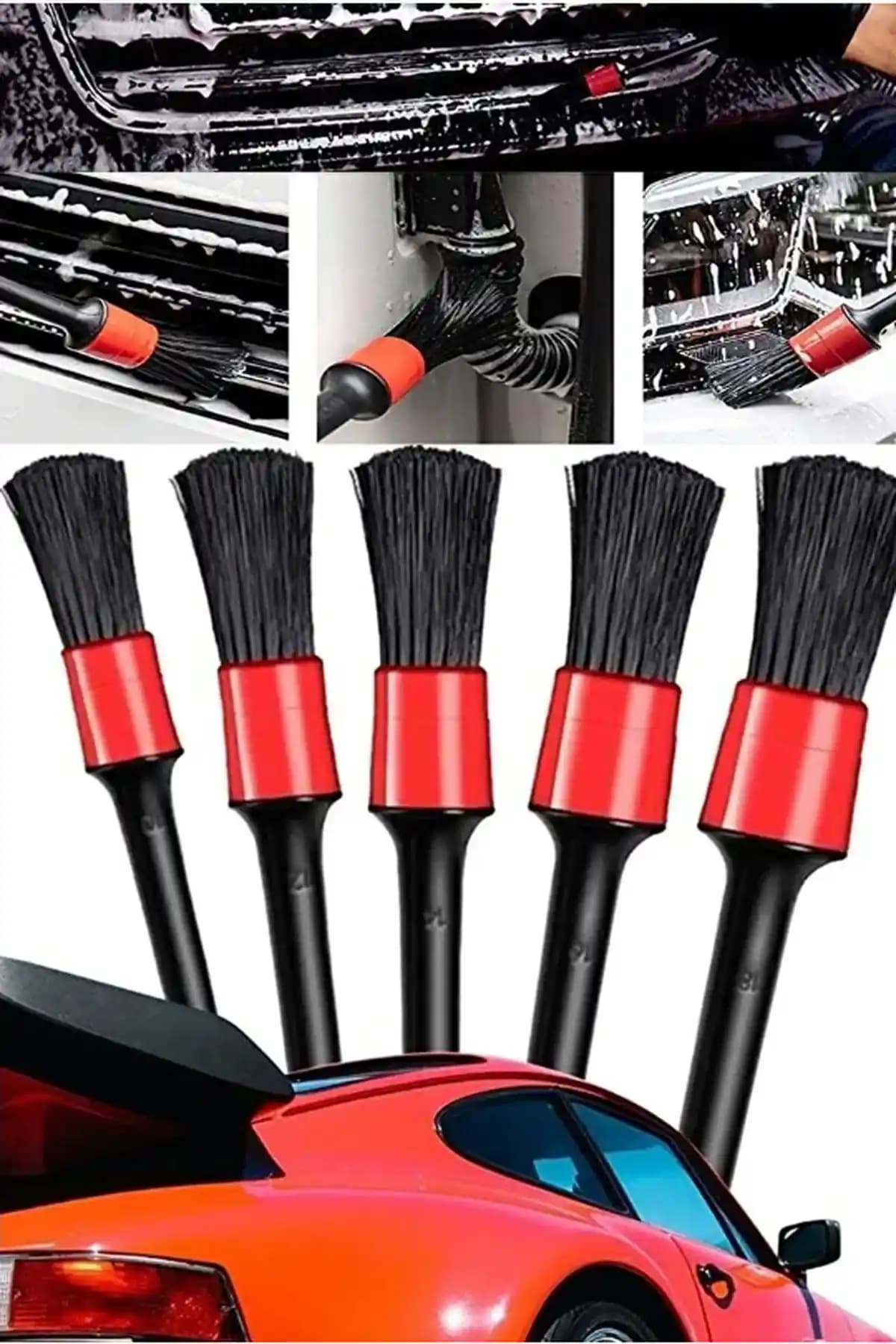 Fine Clean 5 Parça Oto Detaylı Fırça Seti ile Araç Temizliğinde Kapsamlı Çözüm