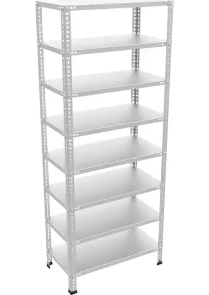 GalvanizRaf 8 Katlı Galvaniz Çelik Raf ile Dayanıklı ve Fonksiyonel Depolama Çözümü