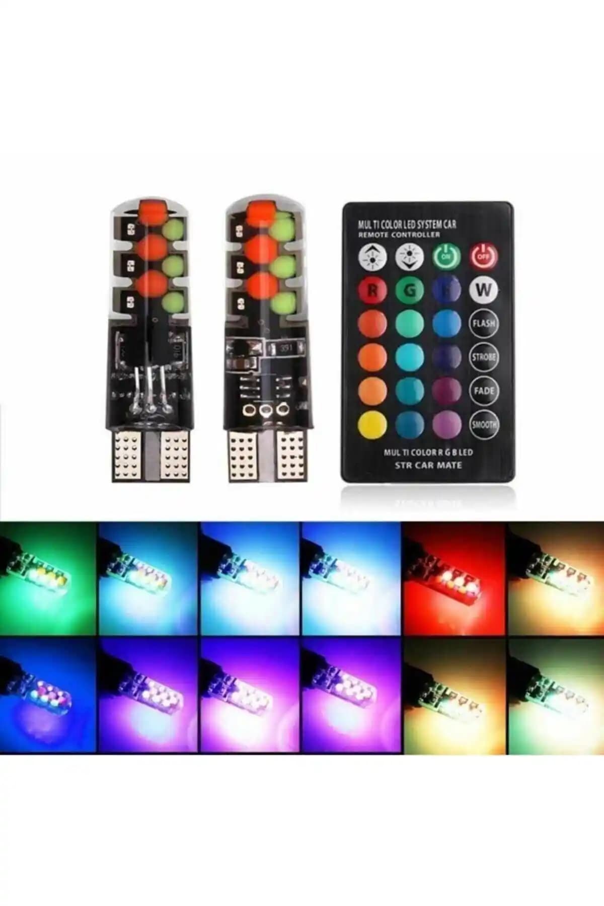 Genel Markalar Park Ampulü RGB T10: Kumandalı Renk Değiştiren Yüksek Performanslı Park Lambası