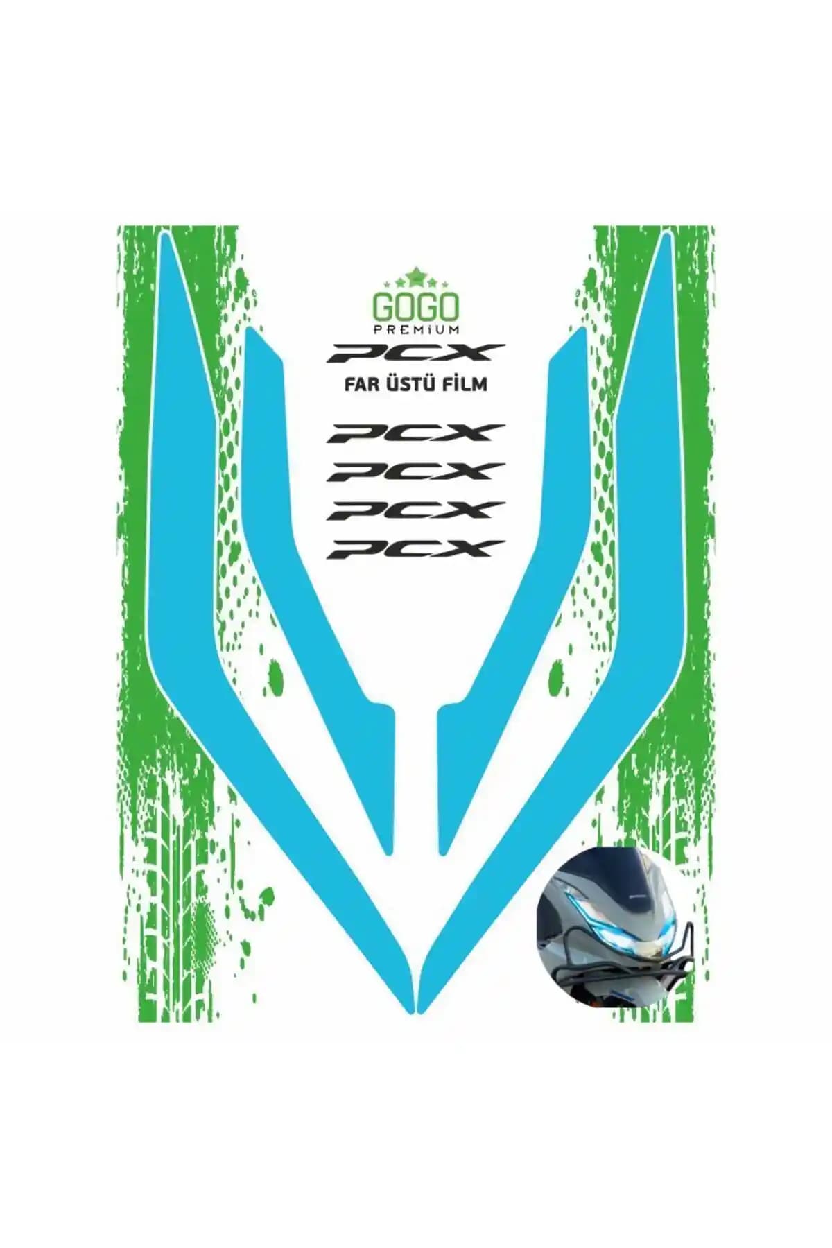 Honda PCX 2021-2024 Uyumlu Mavi Far Üstü Film ile Estetik ve Koruma