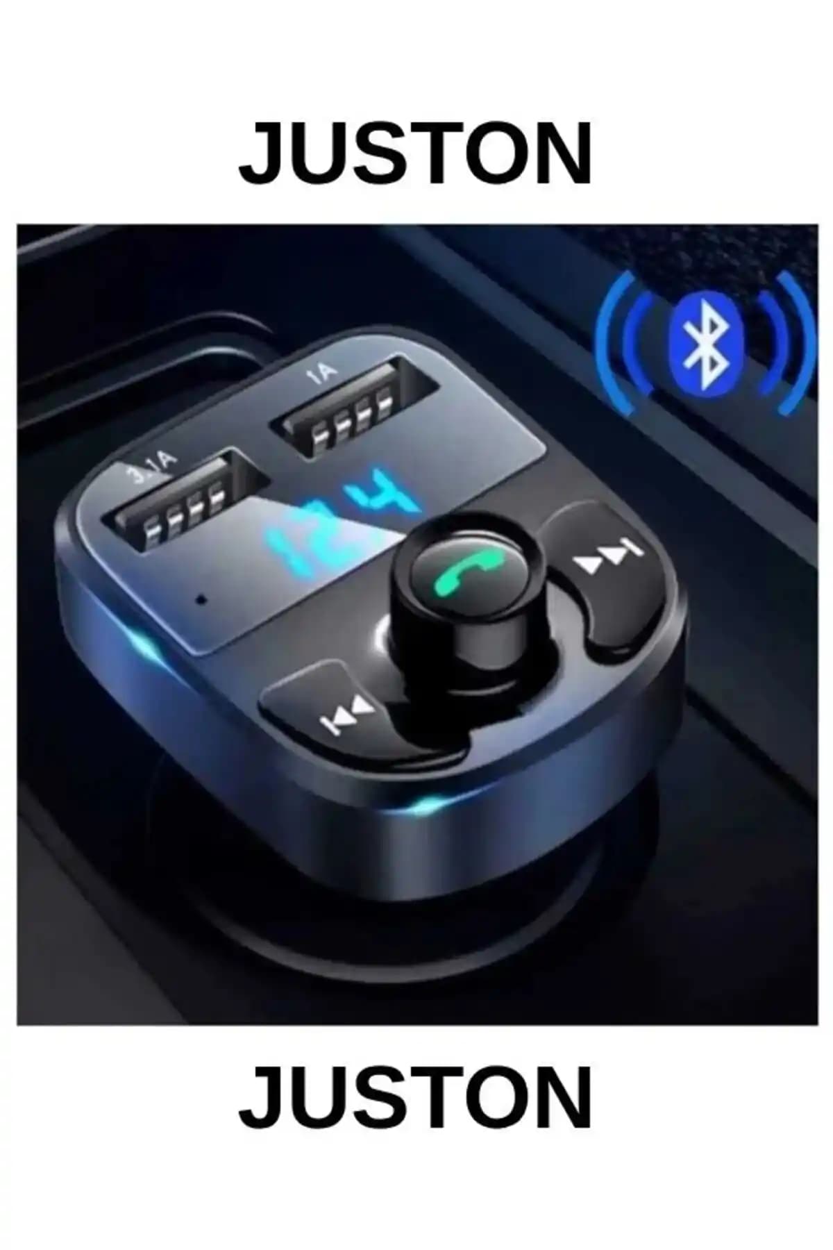 Juston C-606 Carx8 Araç USB MP3 SD Kart Çakmaklık Girişli Bluetooth Müzik Çalar Kiti