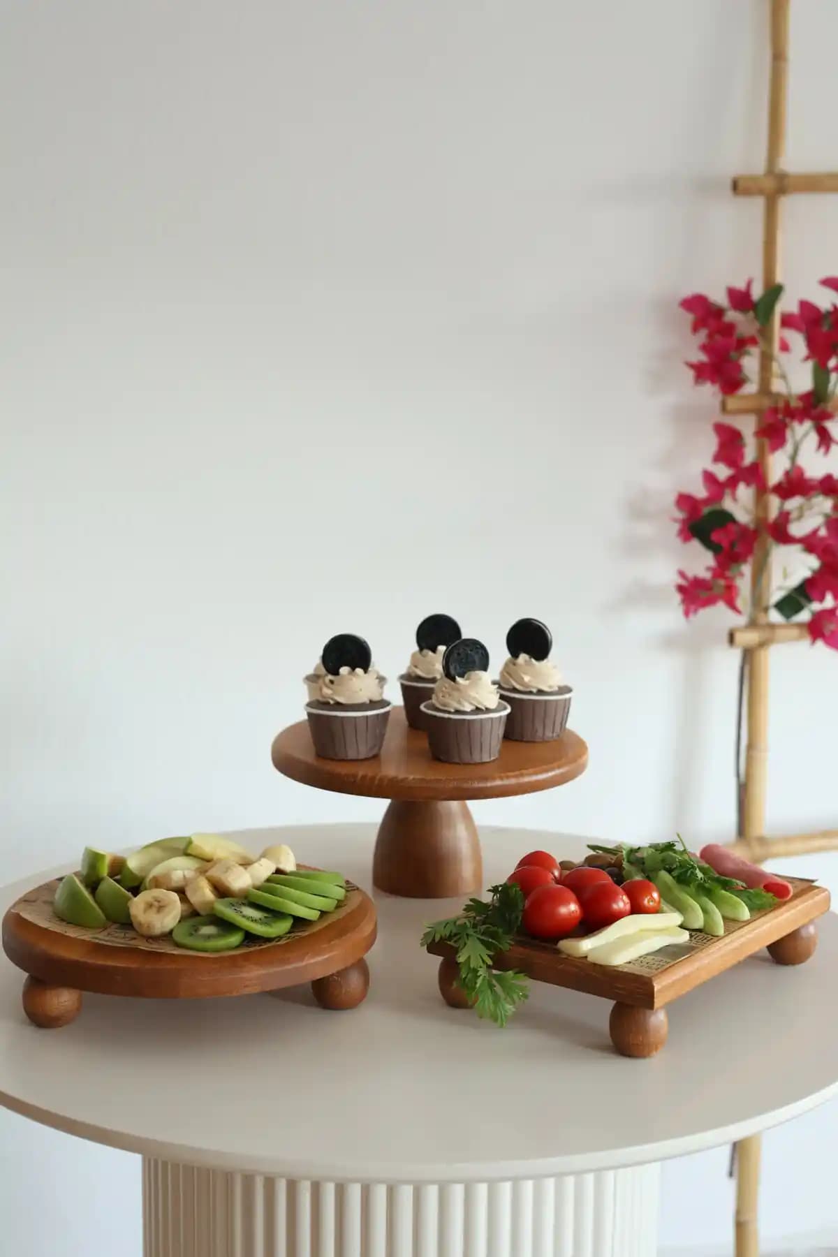 Kitchen Trend Justwood 3'lü Ahşap Çeyiz Seti: Doğal ve Şık Sunum Seti