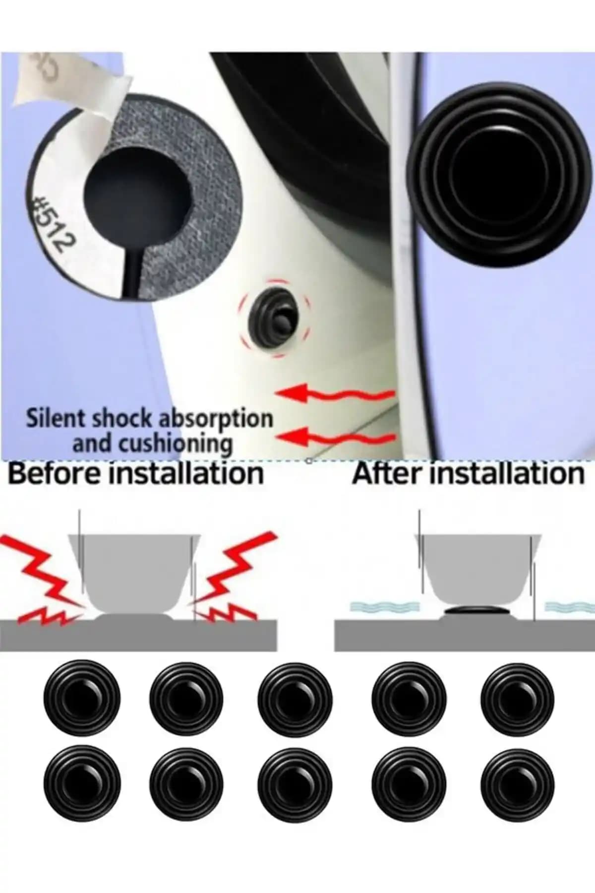 MeyZone Araba Kapı Darbe ve Ses Emici Ped: Evrensel Araç Koruma Çözümü