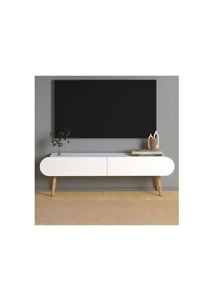 Monte Sehpa Lotus TV Sehpası Beyaz - Minimalist, Dayanıklı ve Çevre Dostu Tasarım