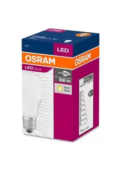 Osram Led Value 8.5W Sarı Işık E-27 Ampul 806 lm 10'lu Paket Özellikleri