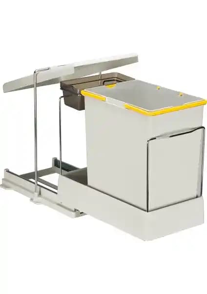 Pelikan Carrier 21500 Raylı Dolap İçi Mutfak Çöp Kovası 20+1 L Kapasiteli