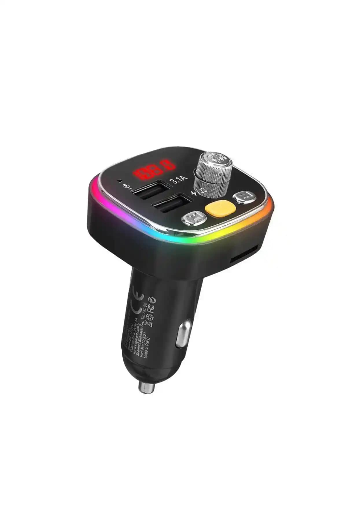 S-Link SL-BT306 Bluetooth FM Transmitter: Çift USB, TF Kart ve RGB LED Özellikli Araç Aksesuarı