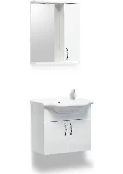 Saydam Banyo MDF 55 cm Beyaz Dolap: Modern, Dayanıklı ve Fonksiyonel Banyo Mobilyası