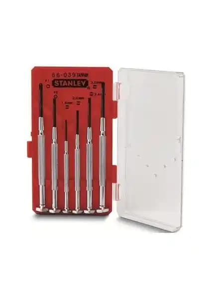 Stanley 1-66-039 Saatçi Tornavida Seti: Hassas İşler İçin 6 Parçalı Ergonomik Set