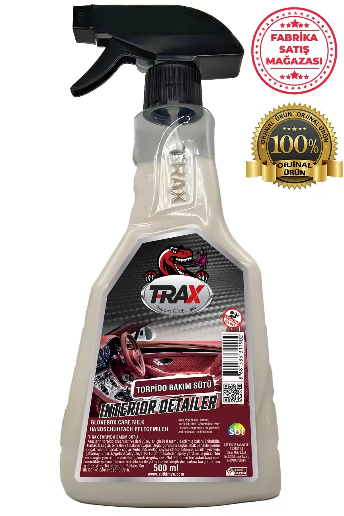 T-RAX Torpido Bakım Sütü ile Araç İç Mekanında Doğal ve Kalıcı Koruma Sağlayın