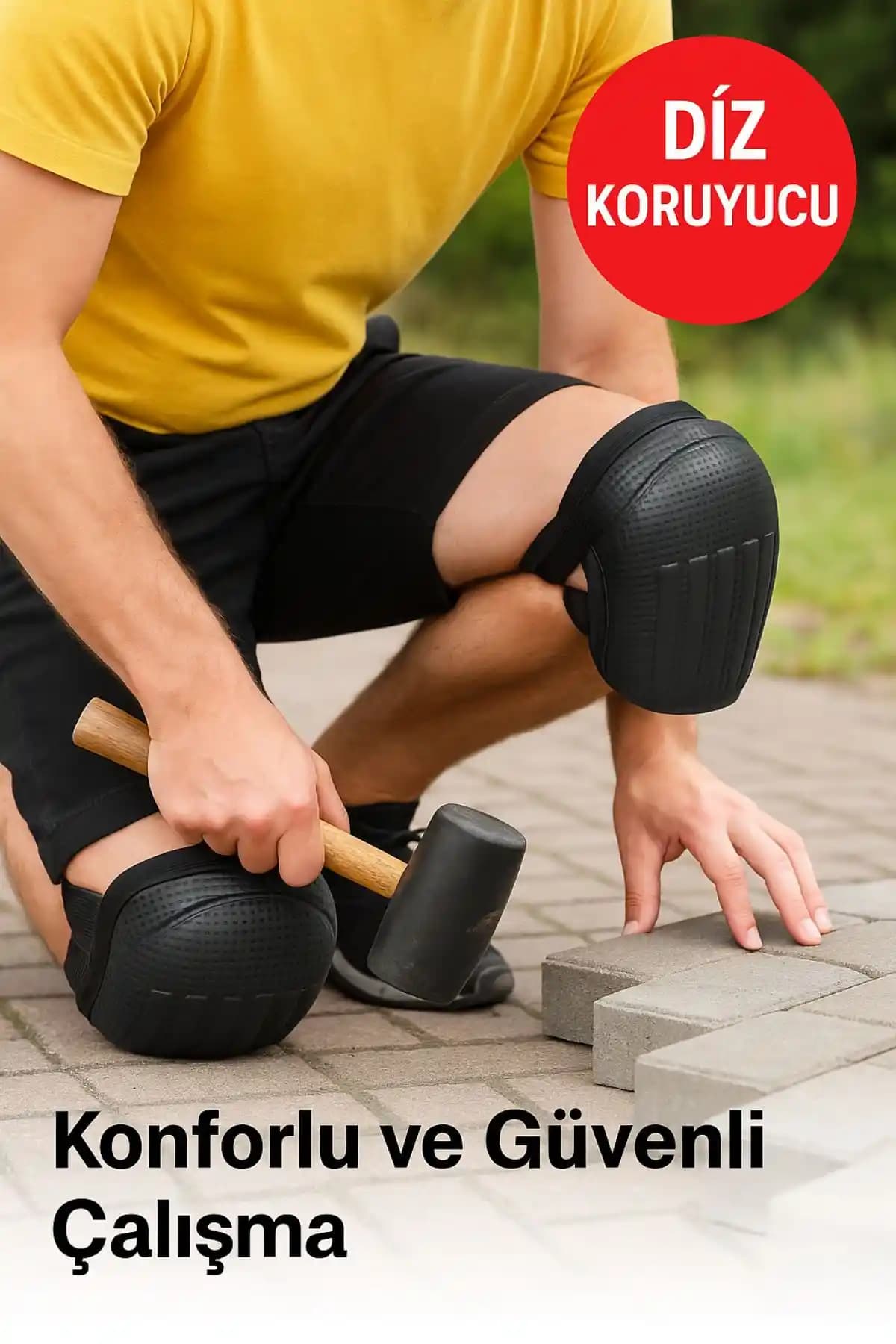 TOYFEST 2 Adet Dizlik: Dayanıklı, Hafif ve Su Geçirmez İş Güvenliği Koruması