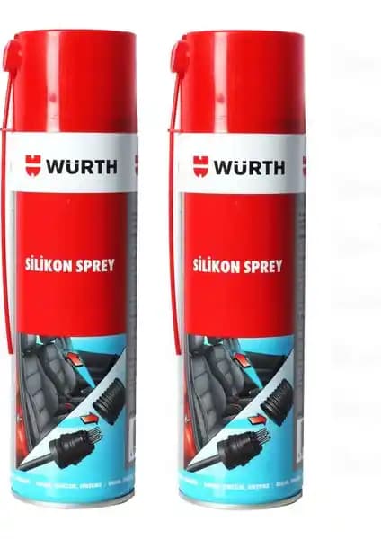 Würth Silikon Sprey 500 ml 2 Adet: Plastik ve Lastik Yüzeyler İçin Uzun Süreli Koruma ve Bakım